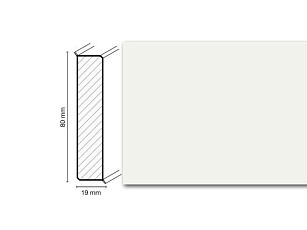 Плинтус Широкий плинтус Cubu flex life XL 80/19 5012 Белый фото 1 | FLOORDEALER